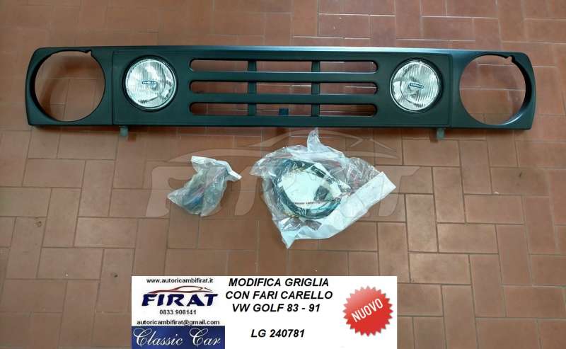 GRIGLIA VW GOLF 2 SERIE 83 - 91 CON FARI (MOD. TUNING)